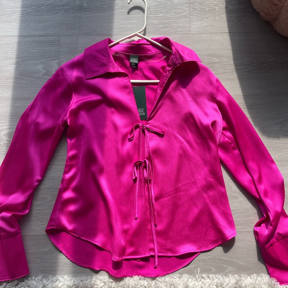 Target pink bow blouse
